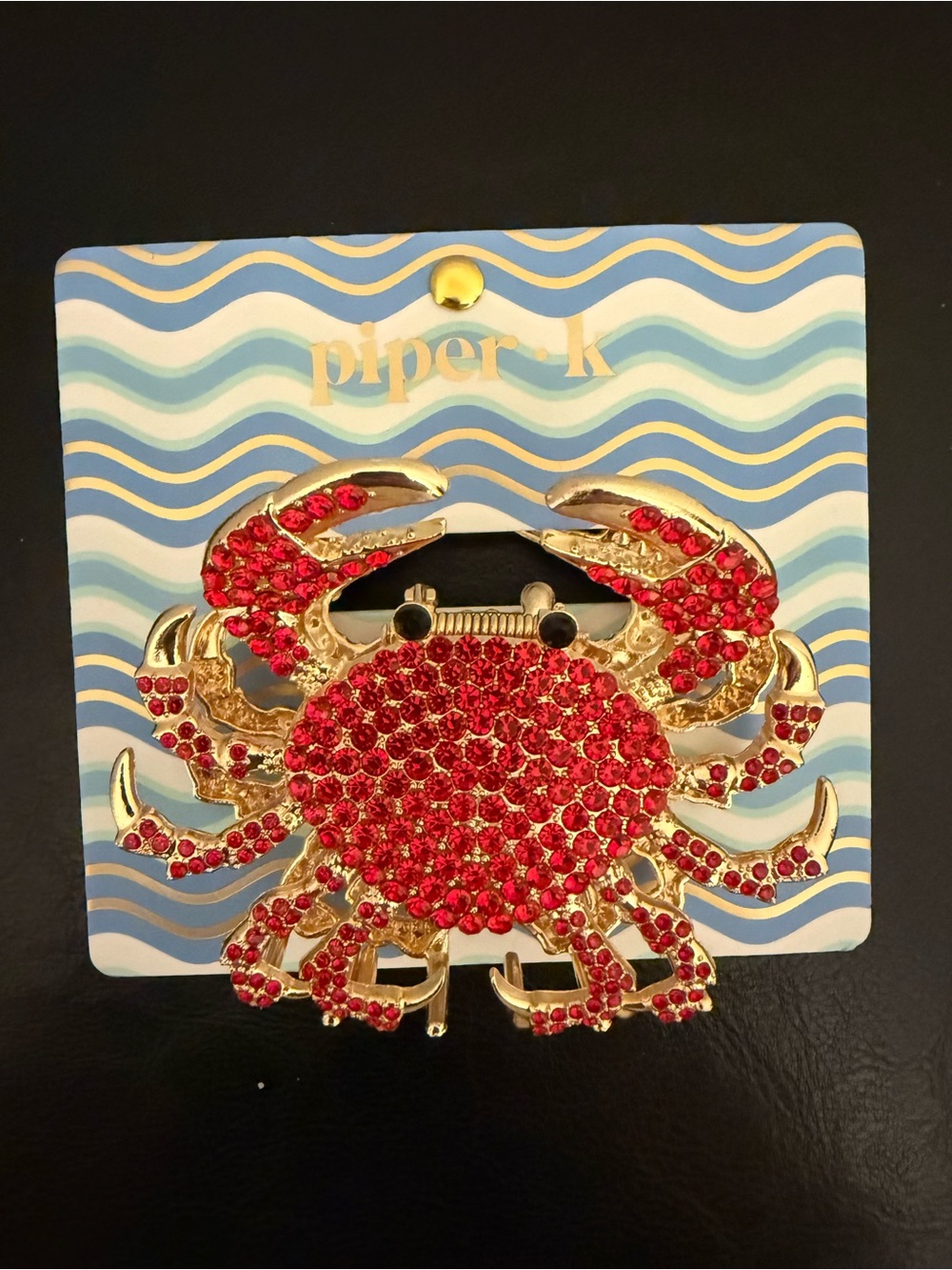 Piper K Bling Crab Hair Clip. NWT
